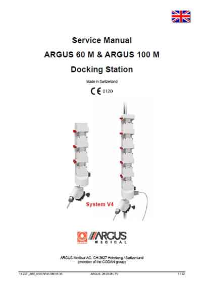 Сервисная инструкция Service manual на Установочная станция Docking station Argus 60M & 100M [Argus]