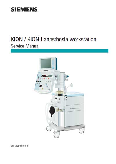 Сервисная инструкция Service manual на Анестезиологическая система KION / KION-i [Siemens]