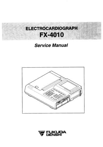 Сервисная инструкция Service manual на Cardiomax FX-4010 [Fukuda]
