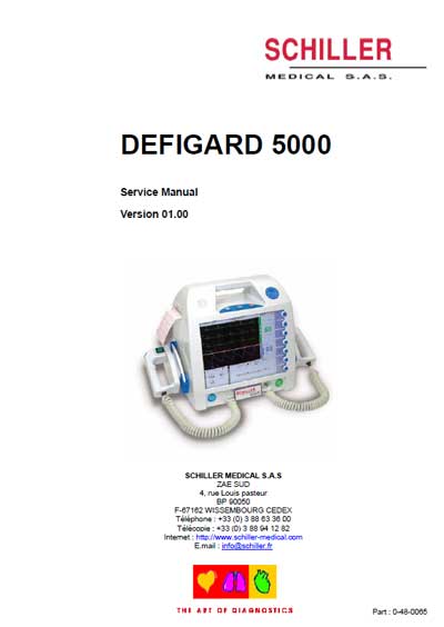 Сервисная инструкция Service manual на Дефибриллятор-монитор DEFIGARD 5000 [Schiller]