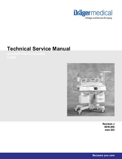 Сервисная инструкция, Service manual на Инкубатор Isolette C2000 - Rev. J