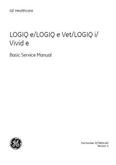 Сервисная инструкция, Service manual на Диагностика-УЗИ Logiq e/e Vet/i/, Vivid e