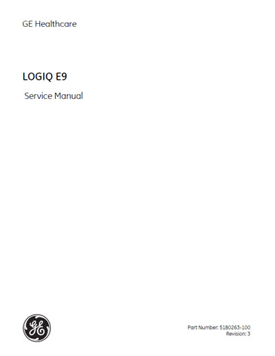 Сервисная инструкция, Service manual на Диагностика-УЗИ Logiq E9 Rev. 3