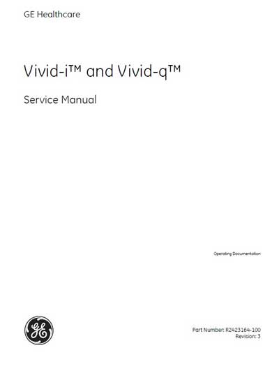 Сервисная инструкция, Service manual на Диагностика-УЗИ Vivid-i and Vivid-q
