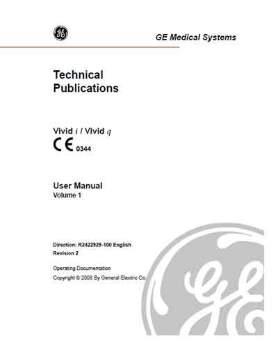 Инструкция пользователя User manual на Vivid-i and Vivid-q Rev 2 Direction R2422929-100 [General Electric]