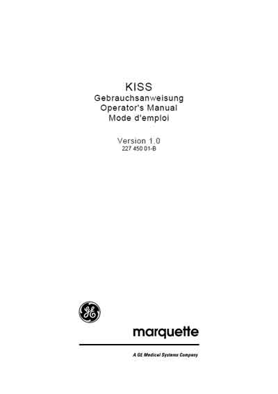 Руководство оператора Operators Guide на Вакуумная система аппликации электродов KISS [General Electric]