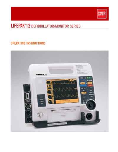 Инструкция по эксплуатации Operation (Instruction) manual на Дефибриллятор-монитор Lifepak 12 [Physio Control]