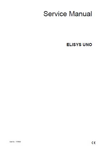 Сервисная инструкция, Service manual на Анализаторы Elisys Uno