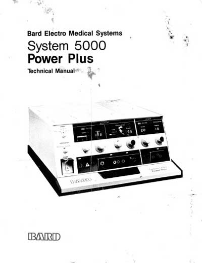 Техническая документация, Technical Documentation/Manual на Хирургия Электрокоагулятор  System 5000 Power Plus (Bard)