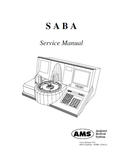 Сервисная инструкция, Service manual на Анализаторы Saba