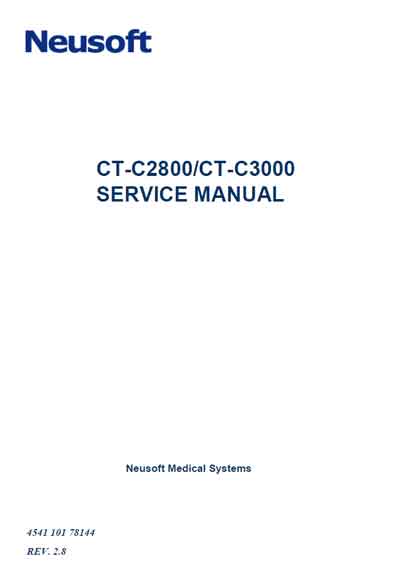 Сервисная инструкция, Service manual на Томограф CT-C2800/CT-C3000 (Neusoft) Rev. 2.8