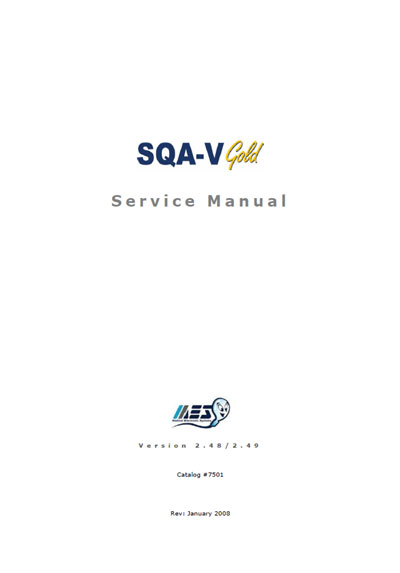 Сервисная инструкция Service manual на SQA-V Gold V.2.482.49 (качества спермы) [MES]