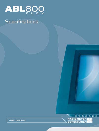 Технические характеристики Specifications на ABL 800 FLEX - specifications [Radiometer]
