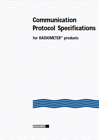Техническая документация, Technical Documentation/Manual на Анализаторы Communication Protocol Specfication (2003)