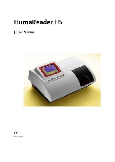 Руководство пользователя, Users guide на Анализаторы-Фотометр Планшетный HumaReader HS
