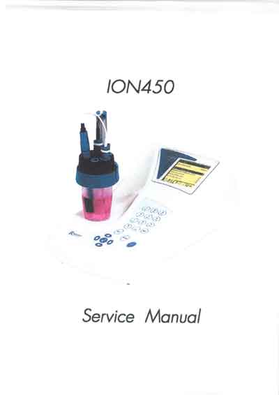 Сервисная инструкция, Service manual на Анализаторы ION450