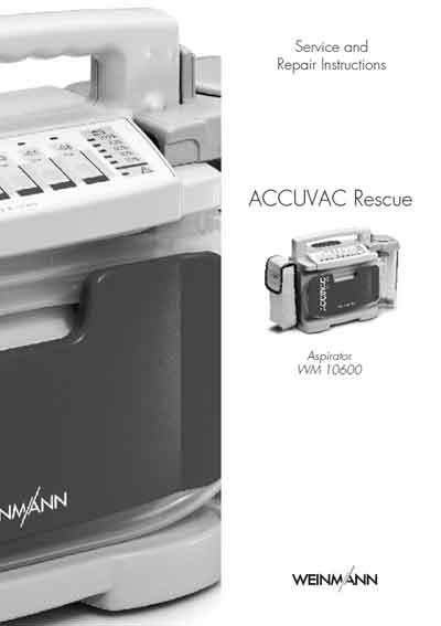 Сервисная инструкция, Service manual на ИВЛ-Анестезия Аспиратор Accuvac Rescue WM 10600