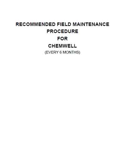Инструкция по техническому обслуживанию, Maintenance Instruction на Анализаторы ChemWell 2900 Series (6 Months)