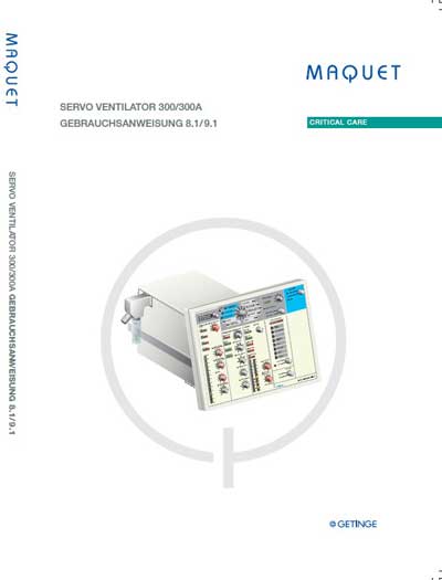 Инструкция пользователя, User manual на ИВЛ-Анестезия Servo Ventilator 300
