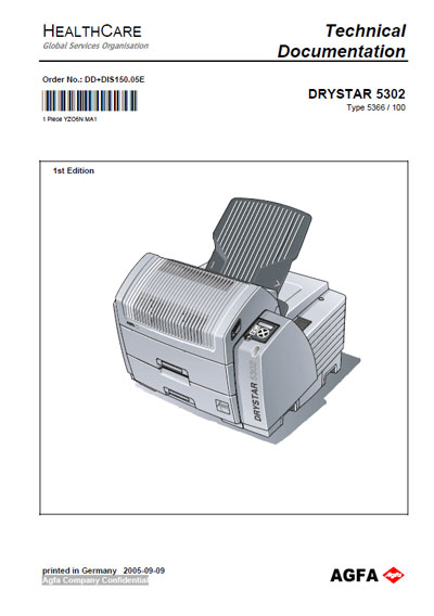 Техническая документация, Technical Documentation/Manual на Рентген-Принтер DryStar 5302