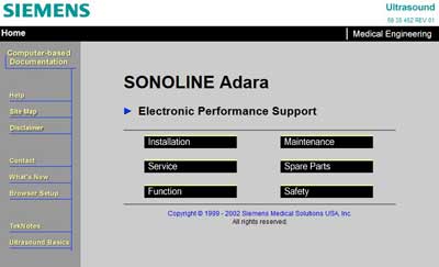 Инструкция по монтажу и обслуживанию Installation and Maintenance Guide на Sonoline Adara [Siemens]