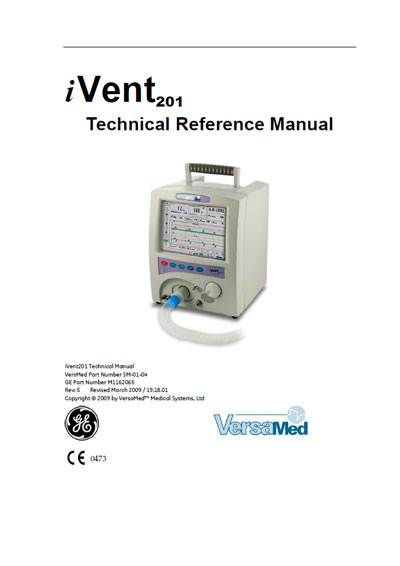 Техническая документация Technical Documentation/Manual на iVent 201 - Rev. 5 2009 [VersaMed]