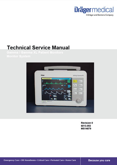 Сервисная инструкция Service manual на Gamma / Gamma XL [Drager]
