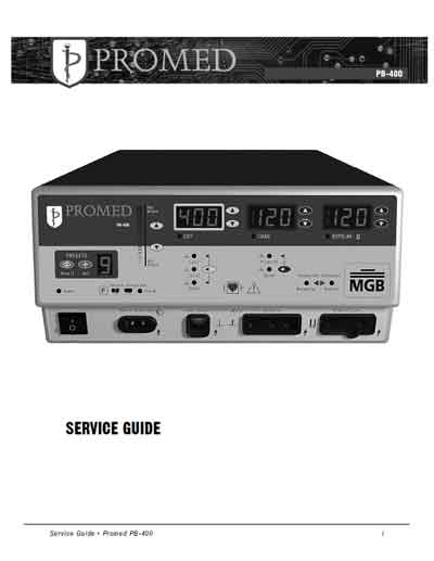 Сервисная инструкция, Service manual на Хирургия PB-400 Promed