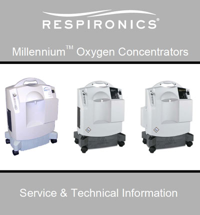 Сервисная инструкция, Service manual на ИВЛ-Анестезия Кислородный концентратор Millennium Oxygen Concentrator (Respironics)