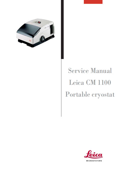 Сервисная инструкция, Service manual на Лаборатория Криостат CM 1100