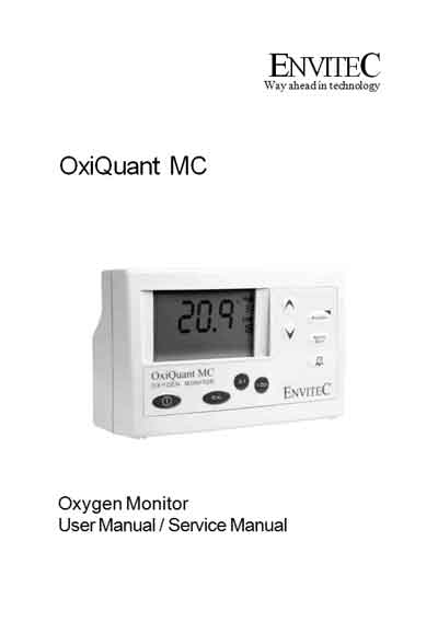 Инструкция по экспл. и обслуживанию, Operating and Service Documentation на Мониторы OxiQuant MC (кислорода) [Envitec Wismar]