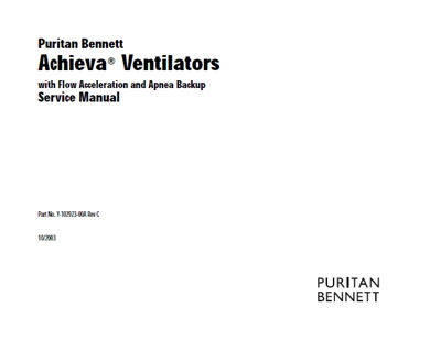 Сервисная инструкция, Service manual на ИВЛ-Анестезия Achieva