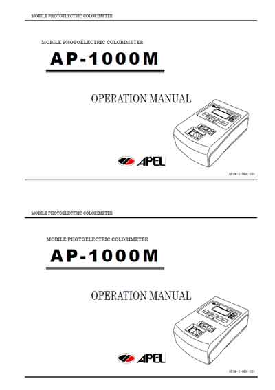 Инструкция пользователя, User manual на Анализаторы-Фотометр AP-1000M