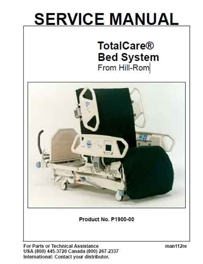Сервисная инструкция, Service manual на Разное Кровать TotalCare Bed System