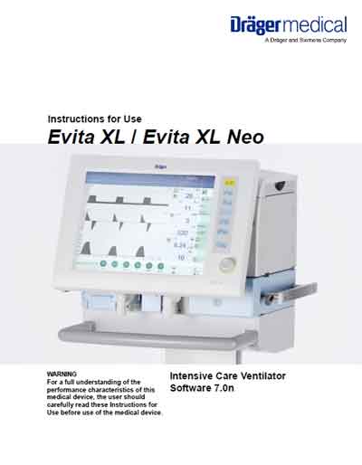 Инструкция пользователя, User manual на ИВЛ-Анестезия Evita XL, Evita XL Neo