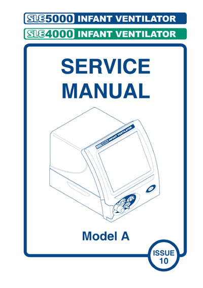 Сервисная инструкция, Service manual на ИВЛ-Анестезия SLE 4000 - SLE 5000 Mod. A, Ver.3.3, 3, 3.1, 3.2, 4 & 4.1 (Issue 10)