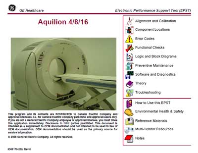 Техническая документация Technical Documentation/Manual на Aquilion 4, 8, 16 [General Electric]