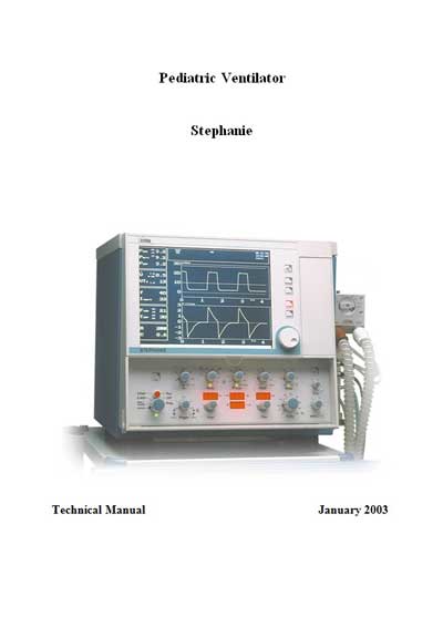 Техническая документация, Technical Documentation/Manual на ИВЛ-Анестезия Stephanie (January 2003)