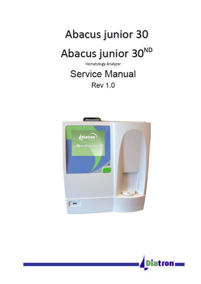 Сервисная инструкция, Service manual на Анализаторы Abacus junior 30, 30ND