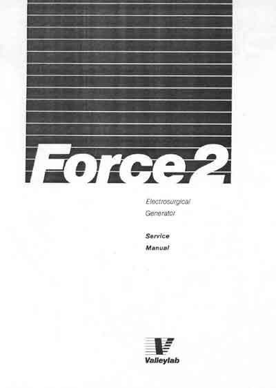Сервисная инструкция, Service manual на Хирургия Электрохирургический генератор Force 2