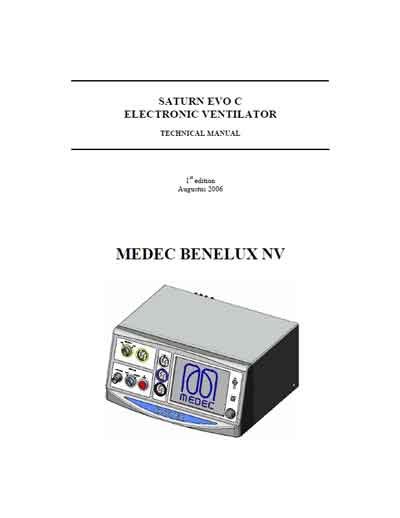 Техническая документация Technical Documentation/Manual на Saturn EVO C [Medec Benelux NV]