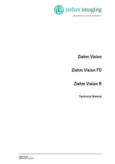 Техническая документация Technical Documentation/Manual на Vision, Vision FD, Vision R [Ziehm]