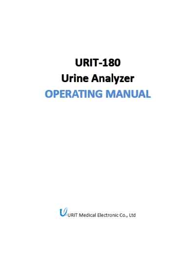 Инструкция пользователя, User manual на Анализаторы URIT-180