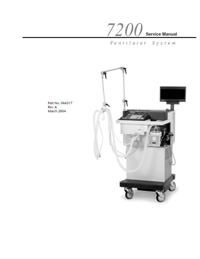 Сервисная инструкция, Service manual на ИВЛ-Анестезия 7200