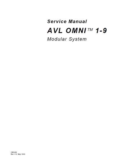 Сервисная инструкция Service manual на OMNI 1-9 (Rev. 9) [AVL]
