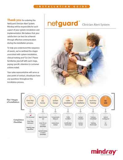 Инструкция по установке, Installation Manual на Мониторы Система сигнализации пациента NetGuard
