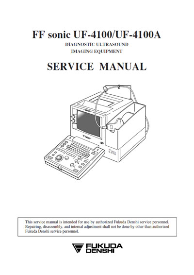 Сервисная инструкция, Service manual на Диагностика-УЗИ UF-4100 / UF-4100A FF Sonic