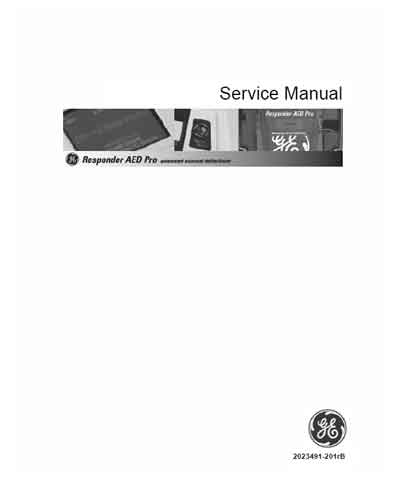 Сервисная инструкция Service manual на Дефибриллятор Responder AED Pro [General Electric]