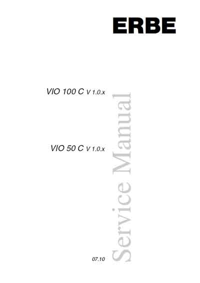 Сервисная инструкция Service manual на VIO 50 C, VIO 100 C [Erbe]