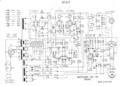 Схема электрическая Electric scheme (circuit) на Диадинамик Diadynamic DD-5A 1975 [---]